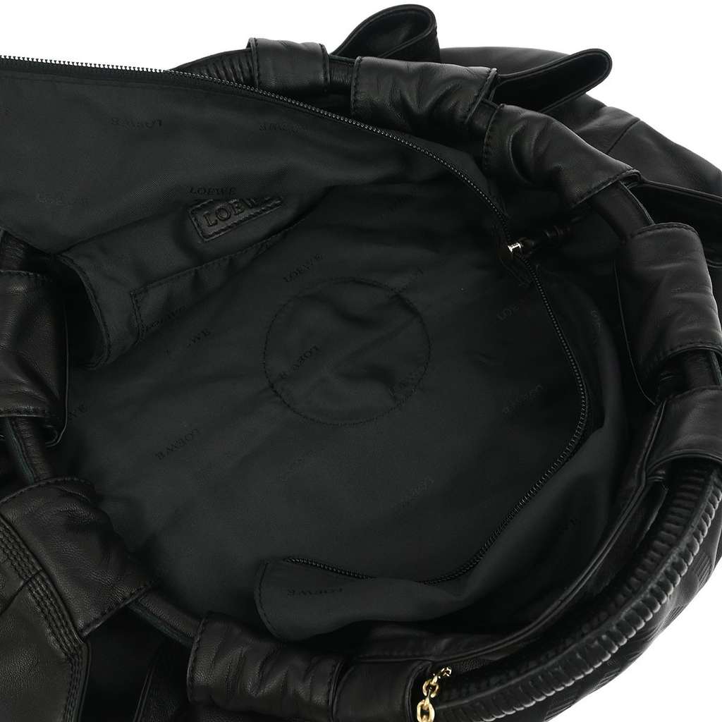 Loewe Anagram Logo Nappa Aire Hand Bag Black Leather Good condition - Inside View