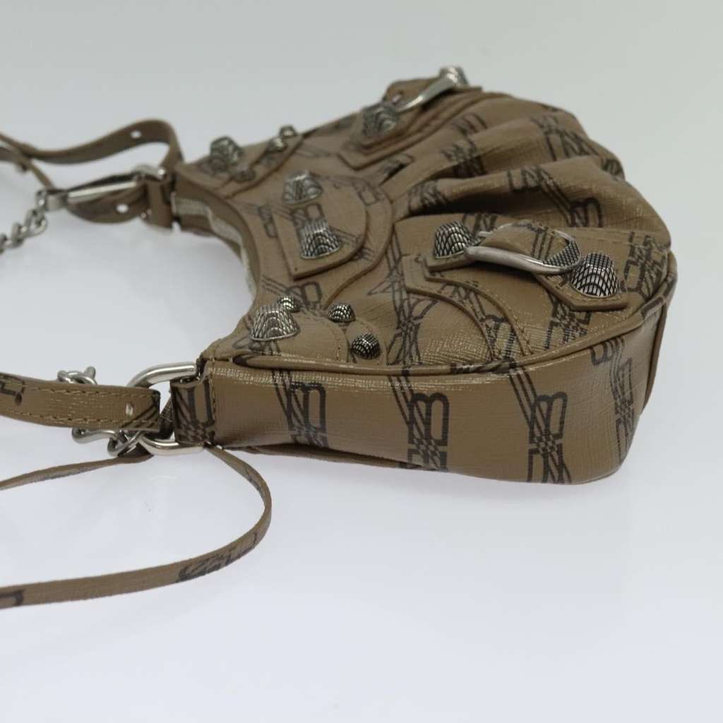 Balenciaga Le Cagole Giant Studs Chain Shoulder Bag Beige Leather Good condition - Inside View