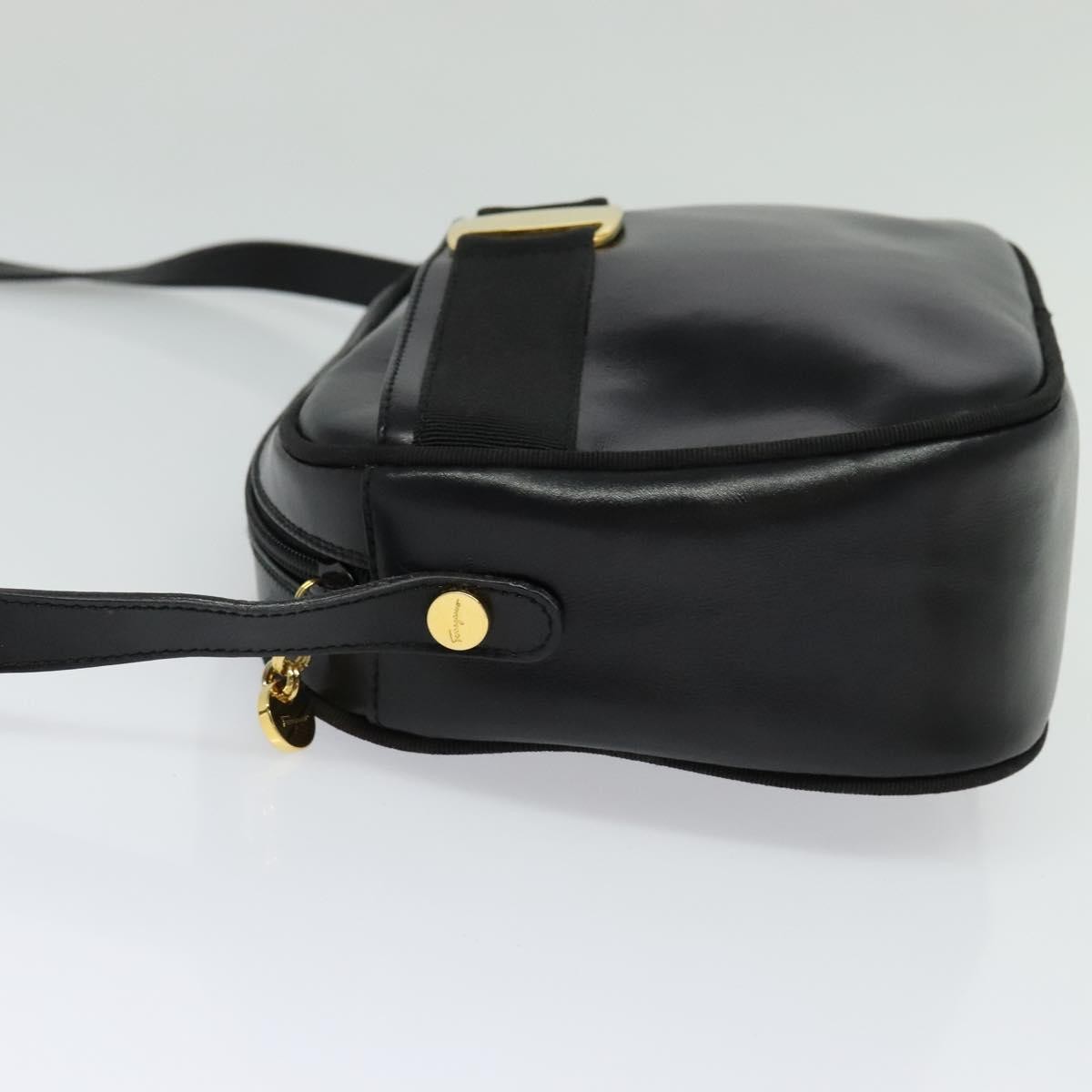 Salvatore Ferragamo Vala Shoulder Bag Black Leather Good condition - Inside View