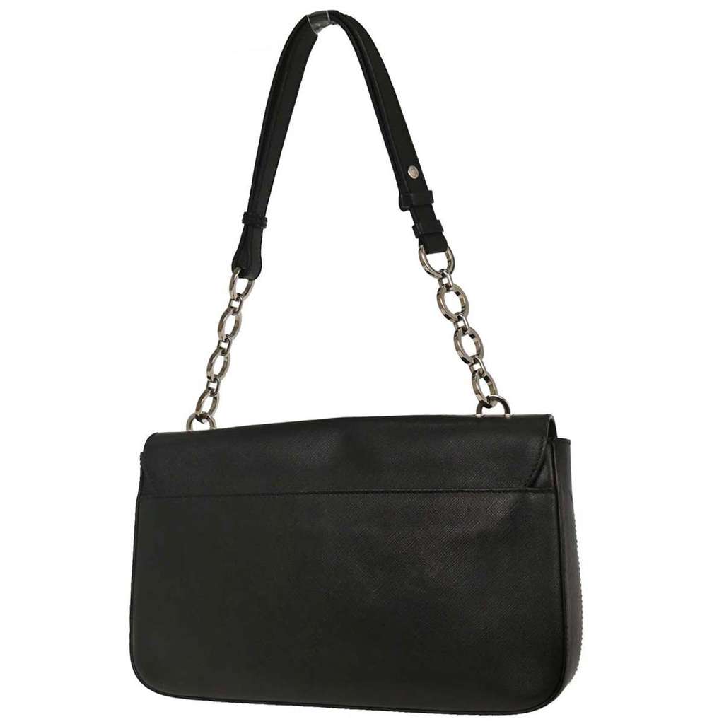 Salvatore Ferragamo Gancini Chain Shoulder bag Black Leather Good condition - Back View