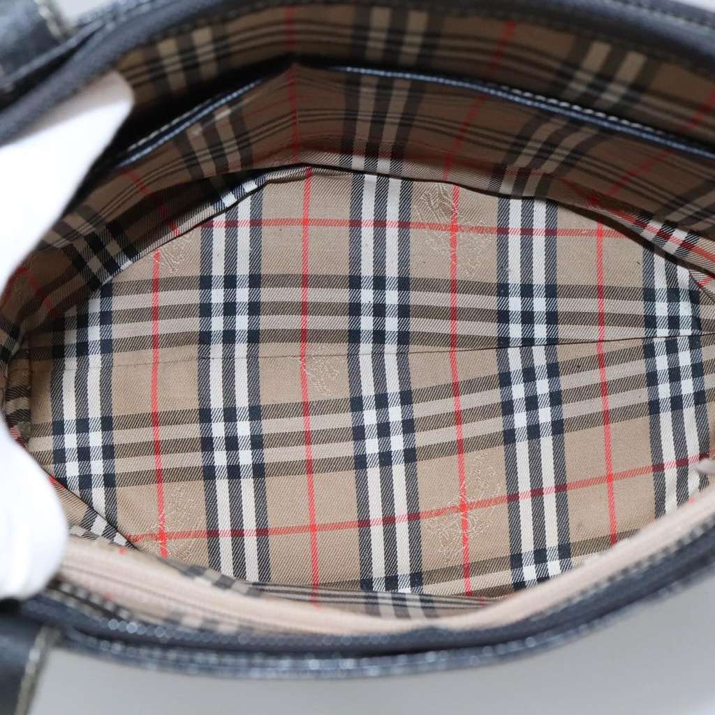 Burberry Handle Tote Black Leather Good condition - Box View