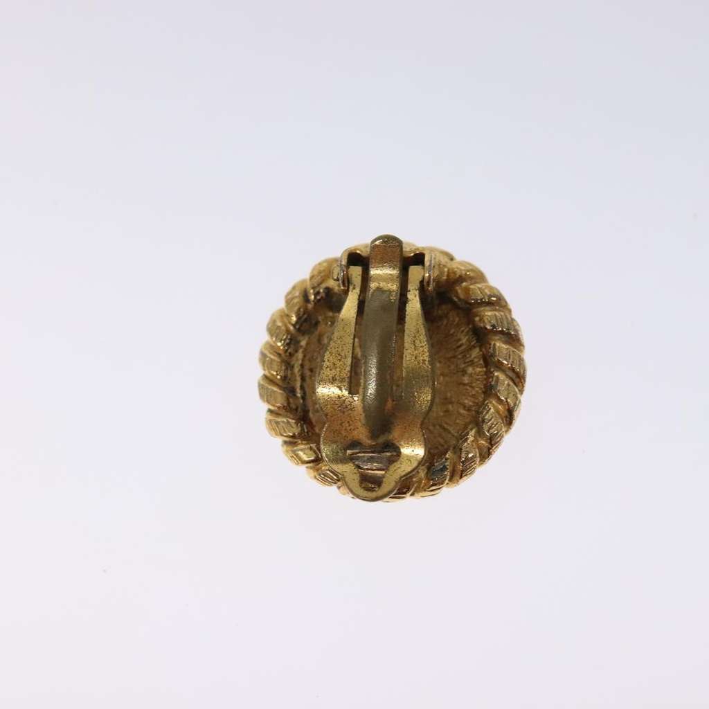 Chanel Vintage CC Clip-On Earrings Gold Metal Good condition - Inside View