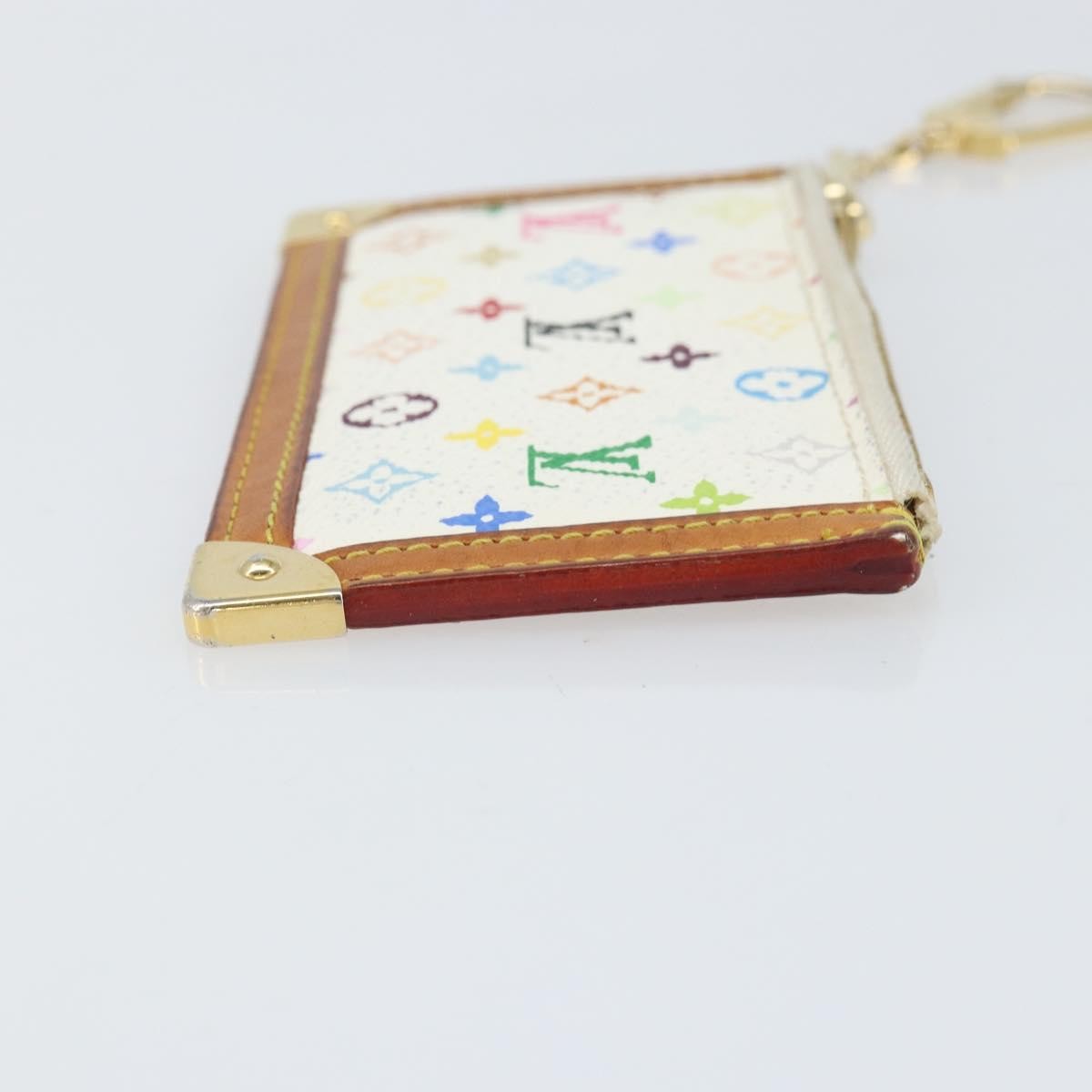 Louis Vuitton Pochette clés NM White Canvas Good condition - Inside View