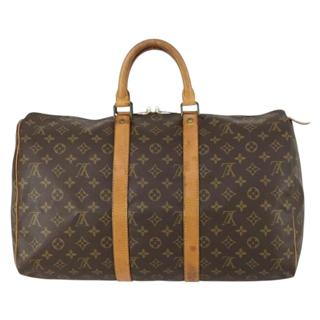Louis Vuitton Keepall Bag Brown Canvas Good condition - Back View