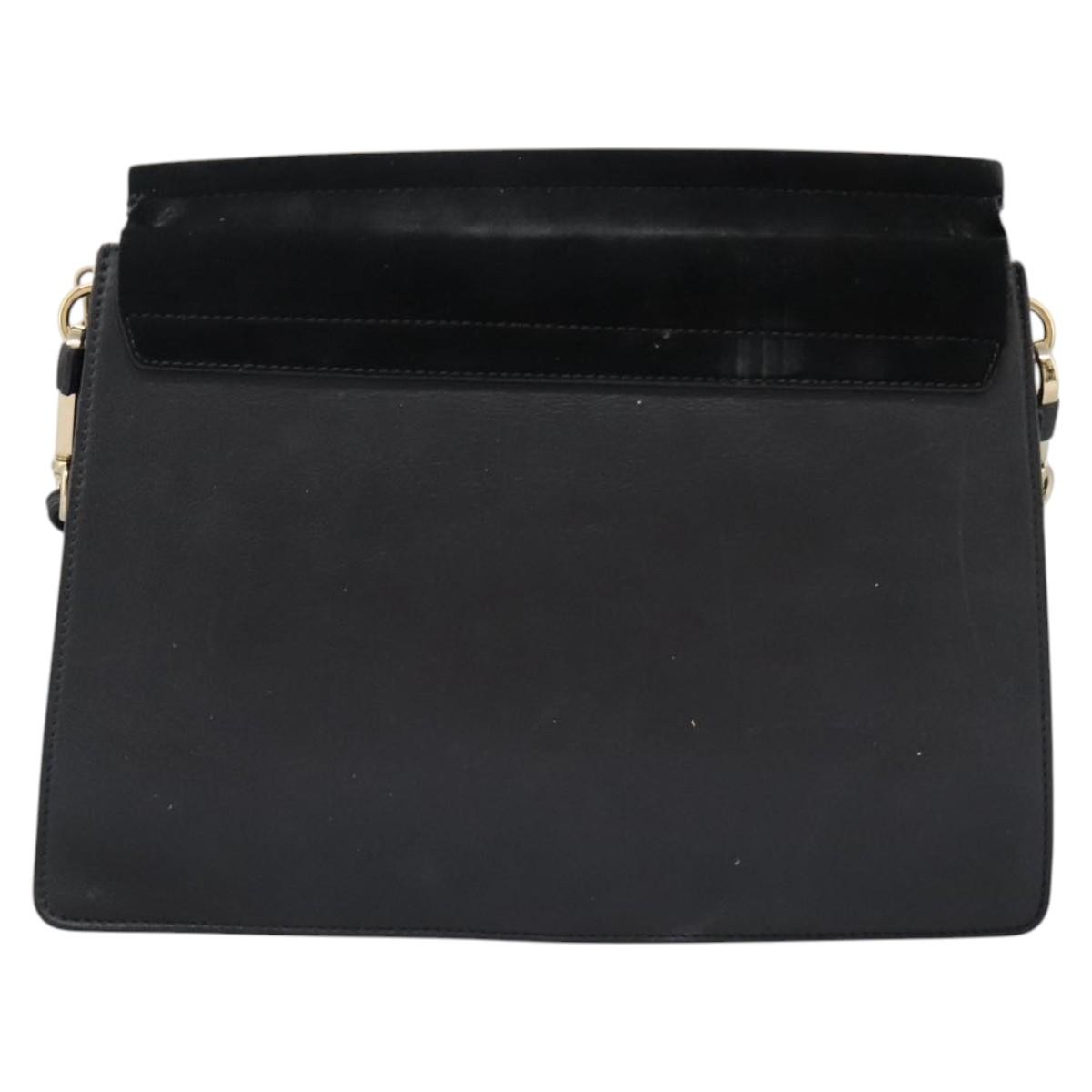Chloe Faye Shoulder Bag Black Suede Good condition - Back View