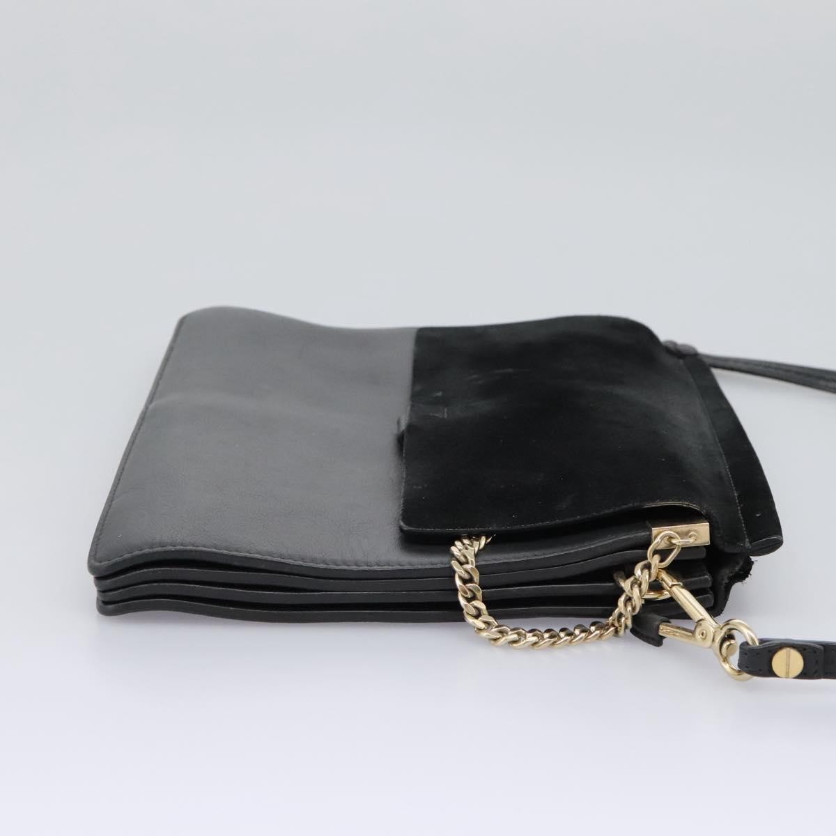 Chloe Faye Shoulder Bag Black Suede Good condition - Model View