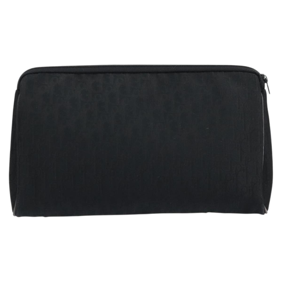 Christian Dior Trotter pouch Black Canvas Good condition - Back View