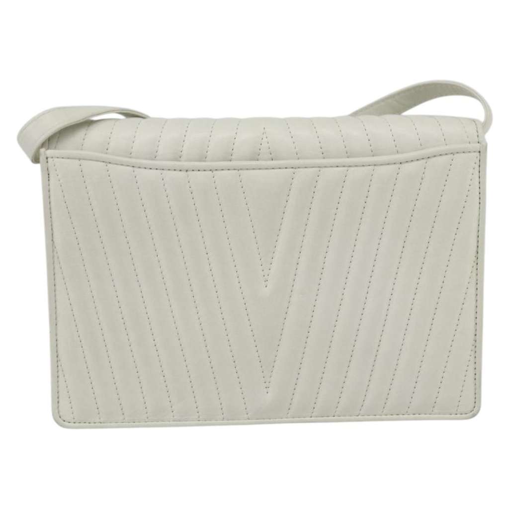 Valentino Garavani Vintage shoulder bag White Leather Good condition - Back View