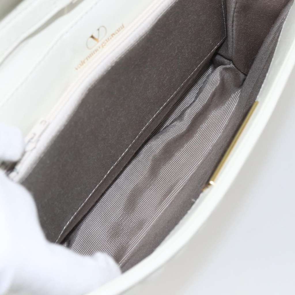 Valentino Garavani Vintage shoulder bag White Leather Good condition - Box View