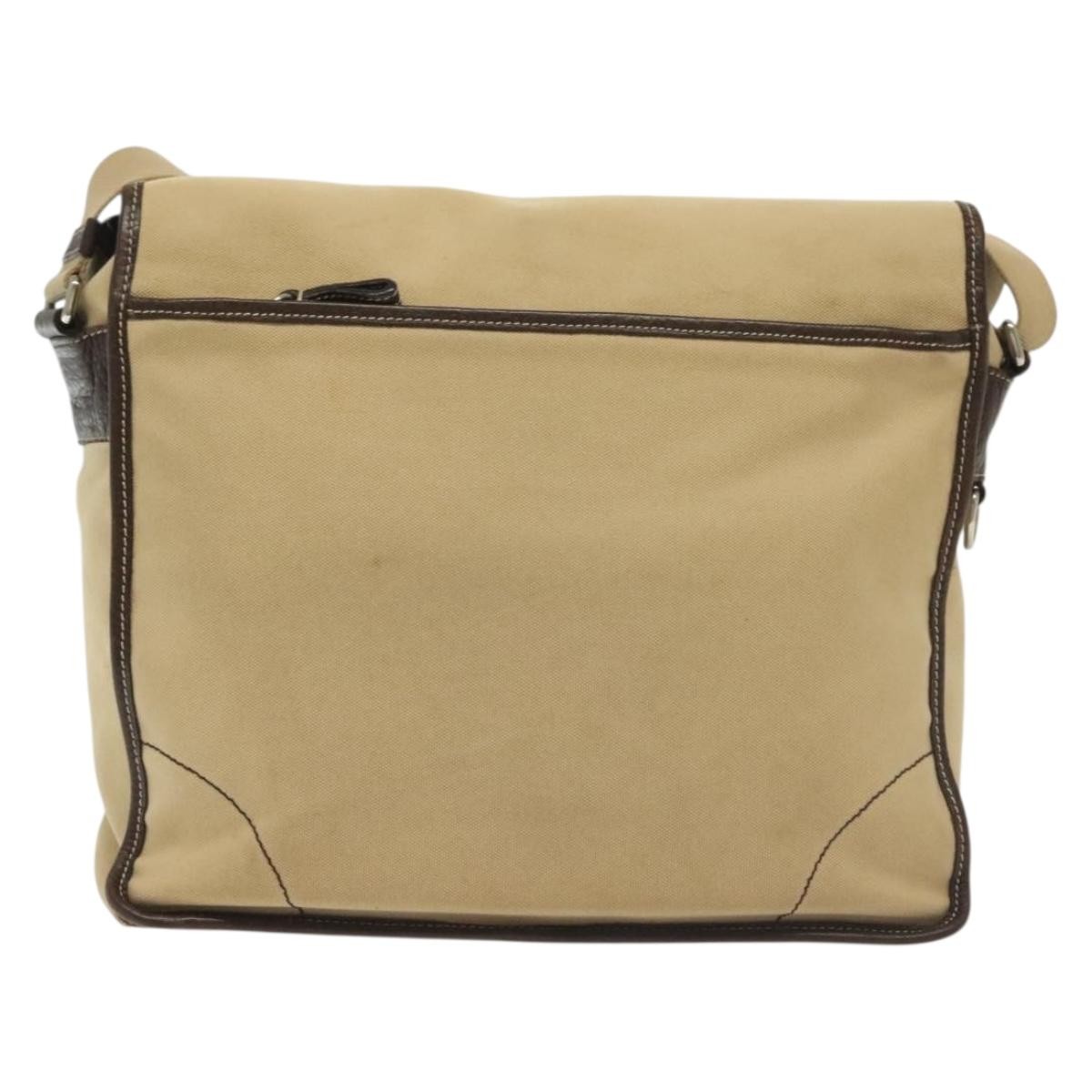 Prada Vintage Shoulder Bag Beige Canvas Good condition - Back View