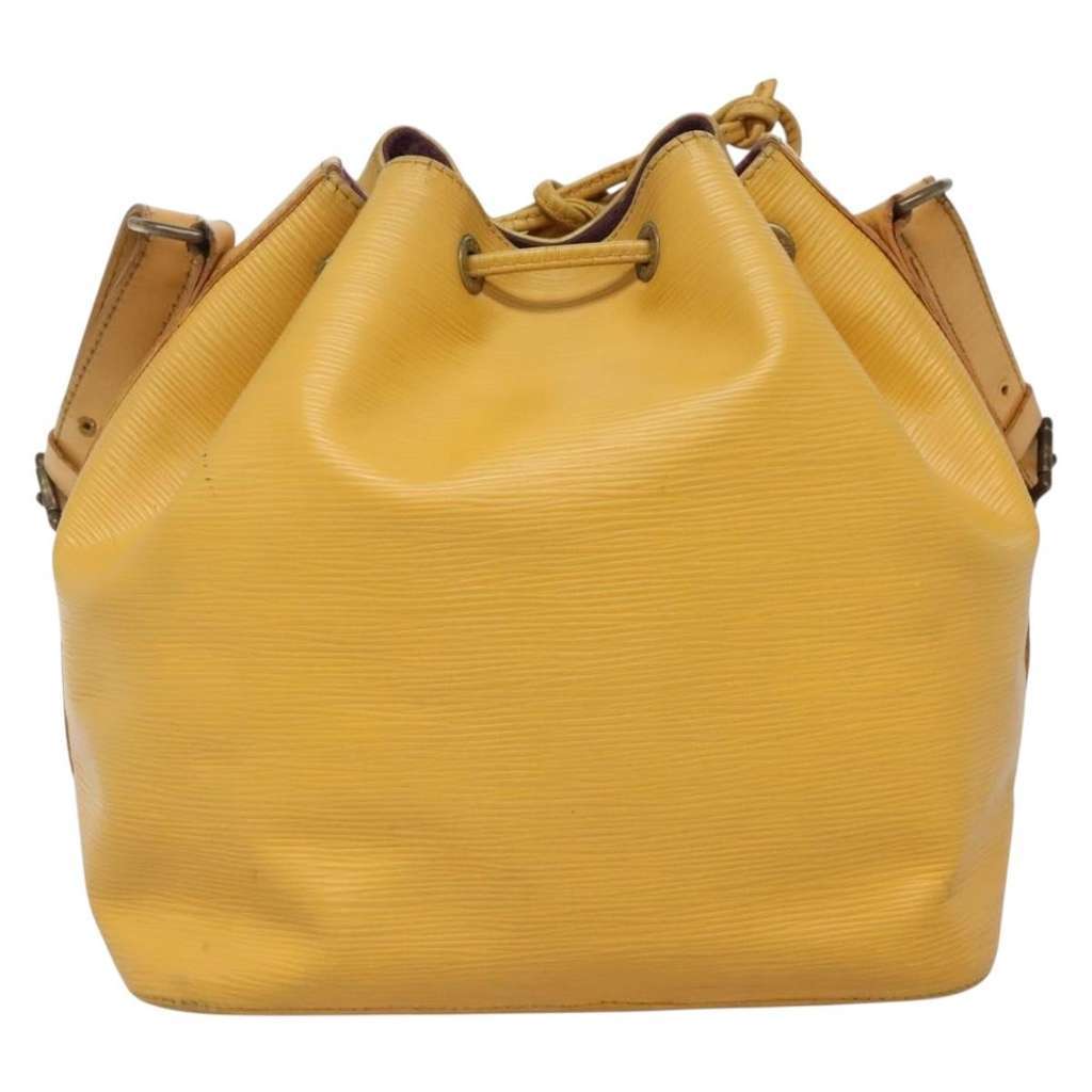 Louis Vuitton Petit Noe Handbag Yellow Leather Fair condition - Back View