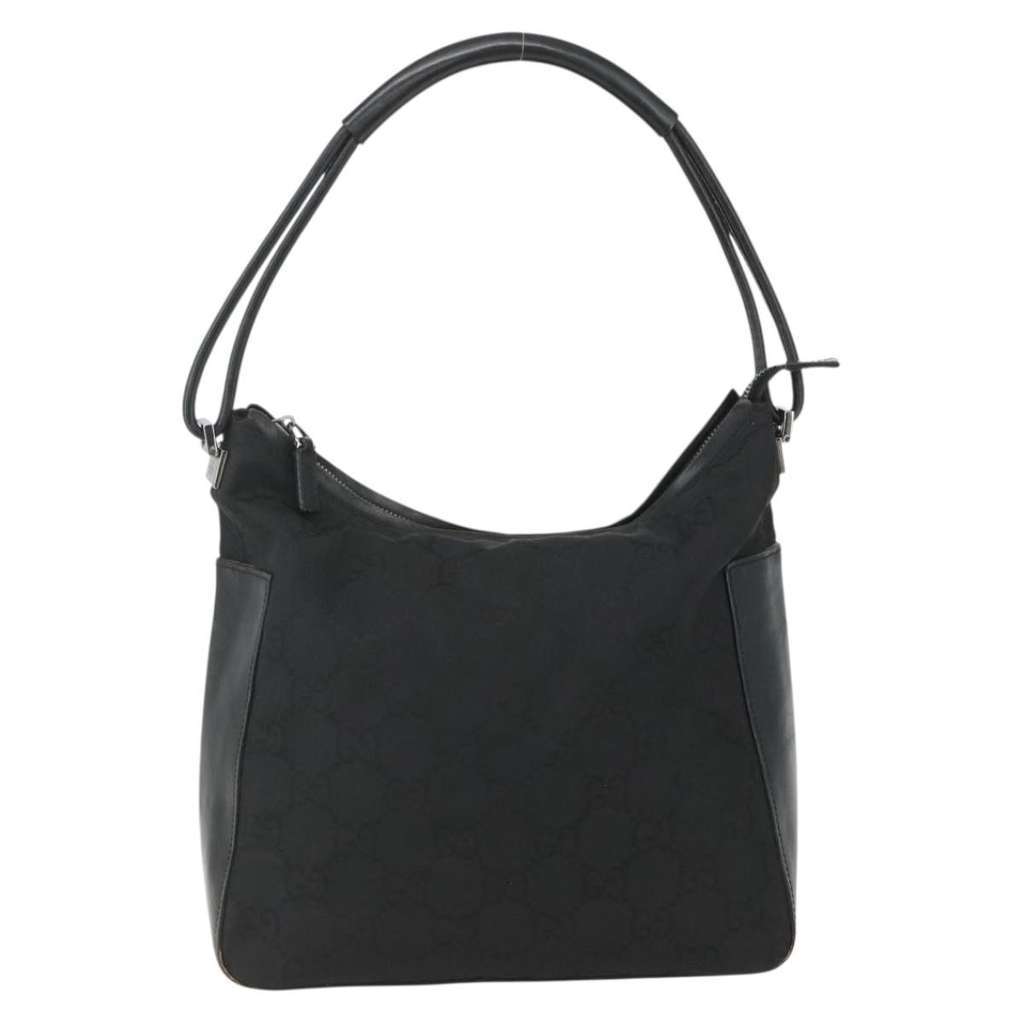 Gucci Vintage Zip Hobo Black Canvas Good condition - Back View