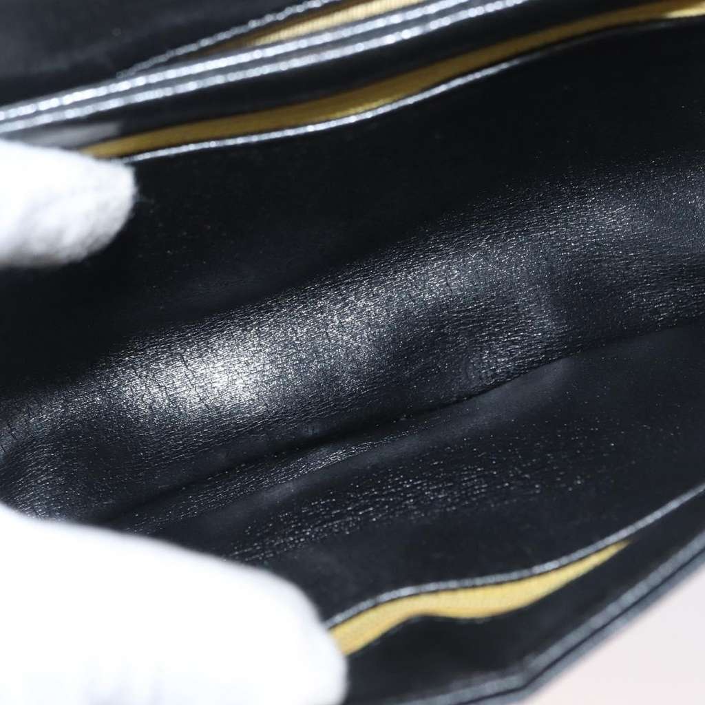 Christian Dior Vintage CD Logo Shoulder Bag Black Leather Good condition - Box View