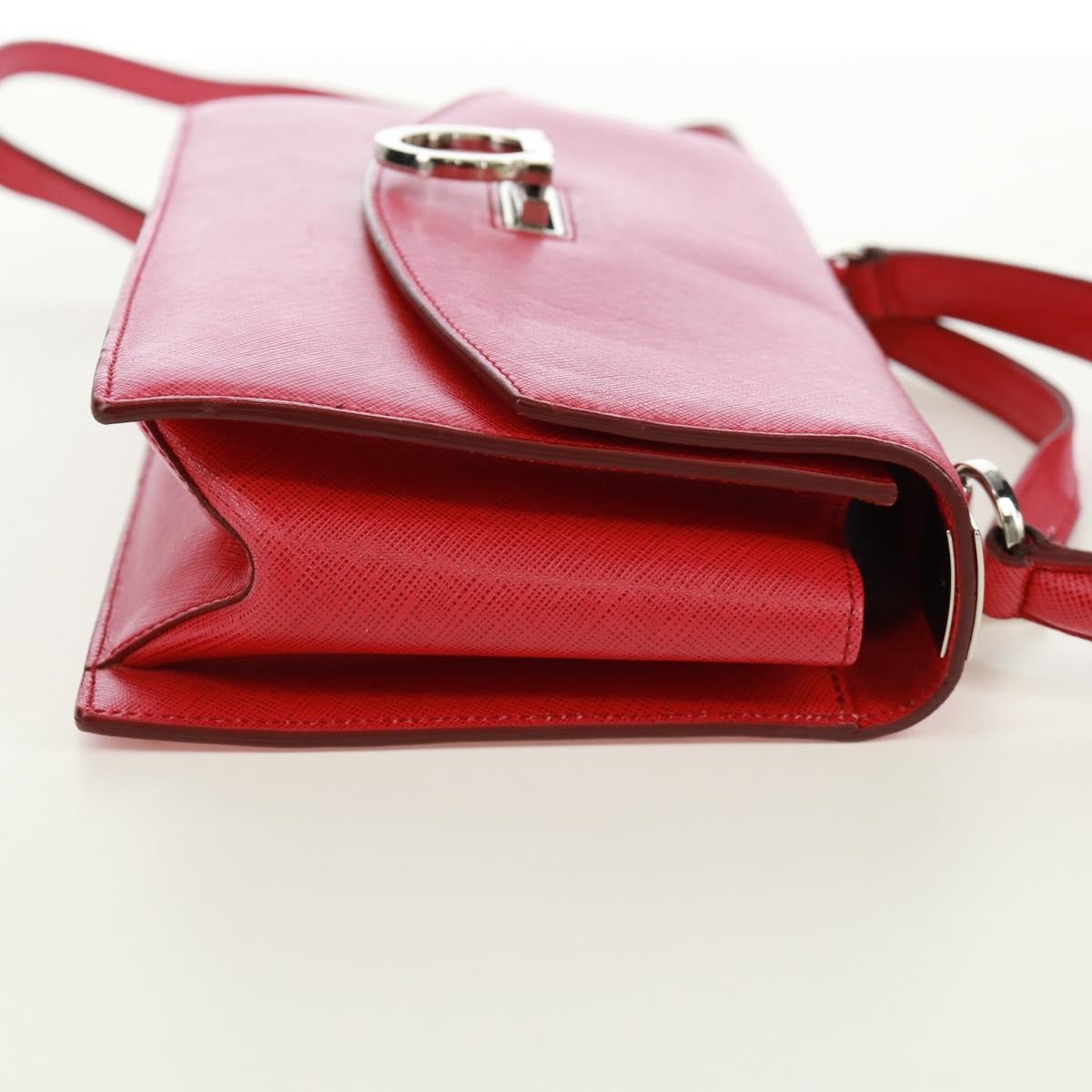 Salvatore Ferragamo Gancini Convertible Top Handle Bag Pink Leather Good condition - Model View