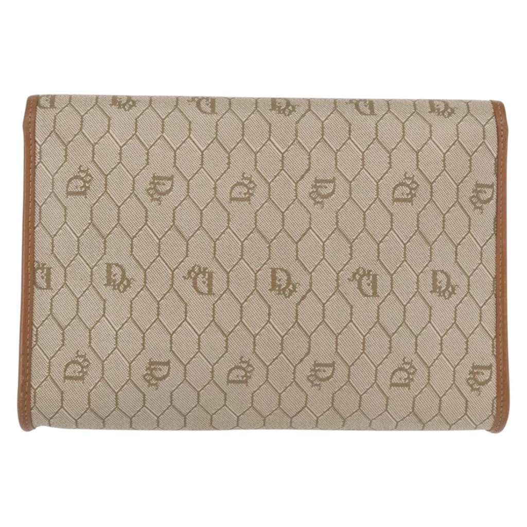 Christian Dior Vintage Honeycomb chain Beige Good condition - Back View