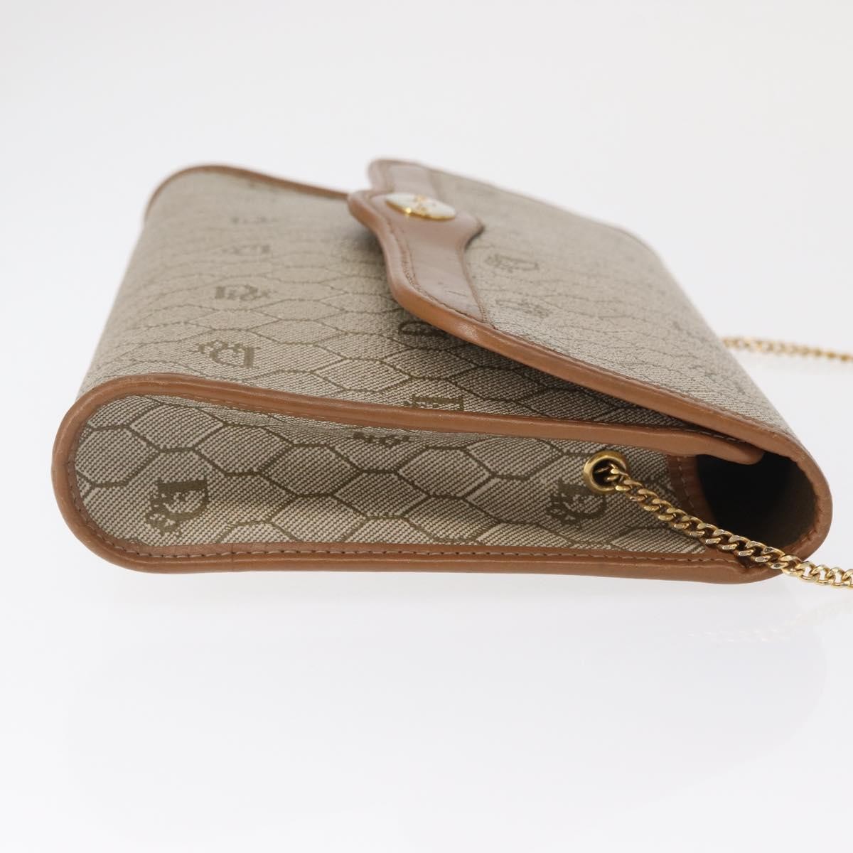 Christian Dior Vintage Honeycomb chain Beige Good condition - Inside View