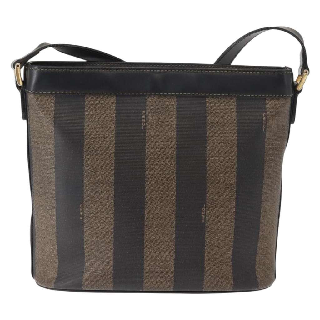 Fendi Pequin Shoulder Bag Brown Good condition - Back View