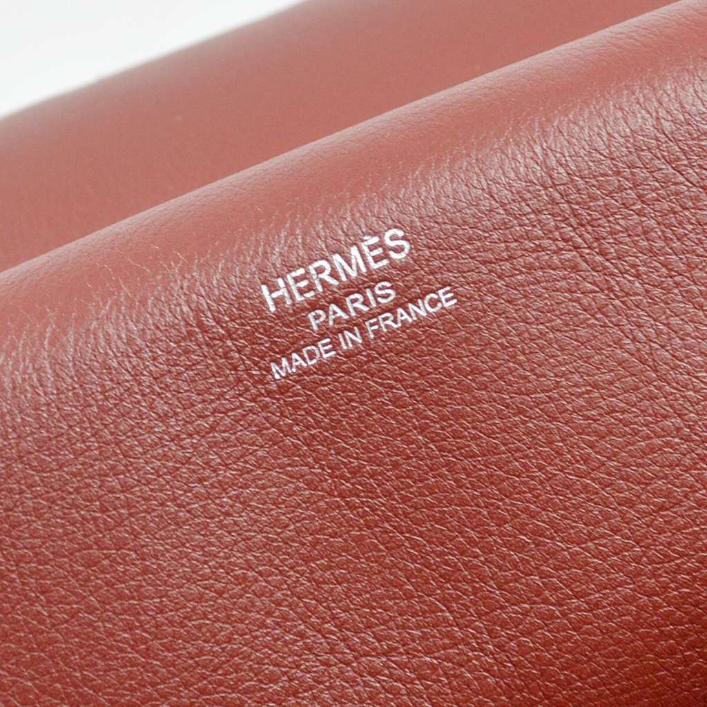 Hermès Jypsiere Bag Burgundy Leather Good condition - Box View