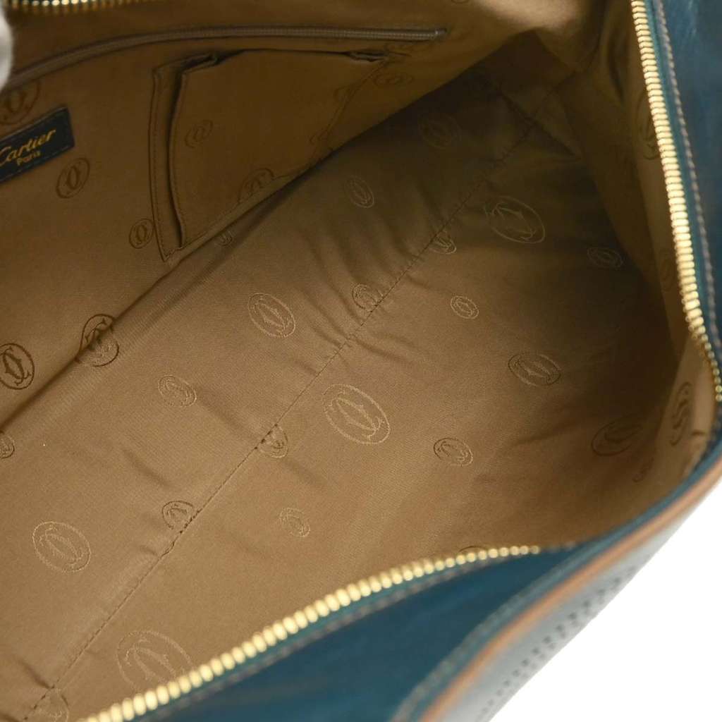 Cartier Marcello Handbag Green Leather Good condition - Inside View