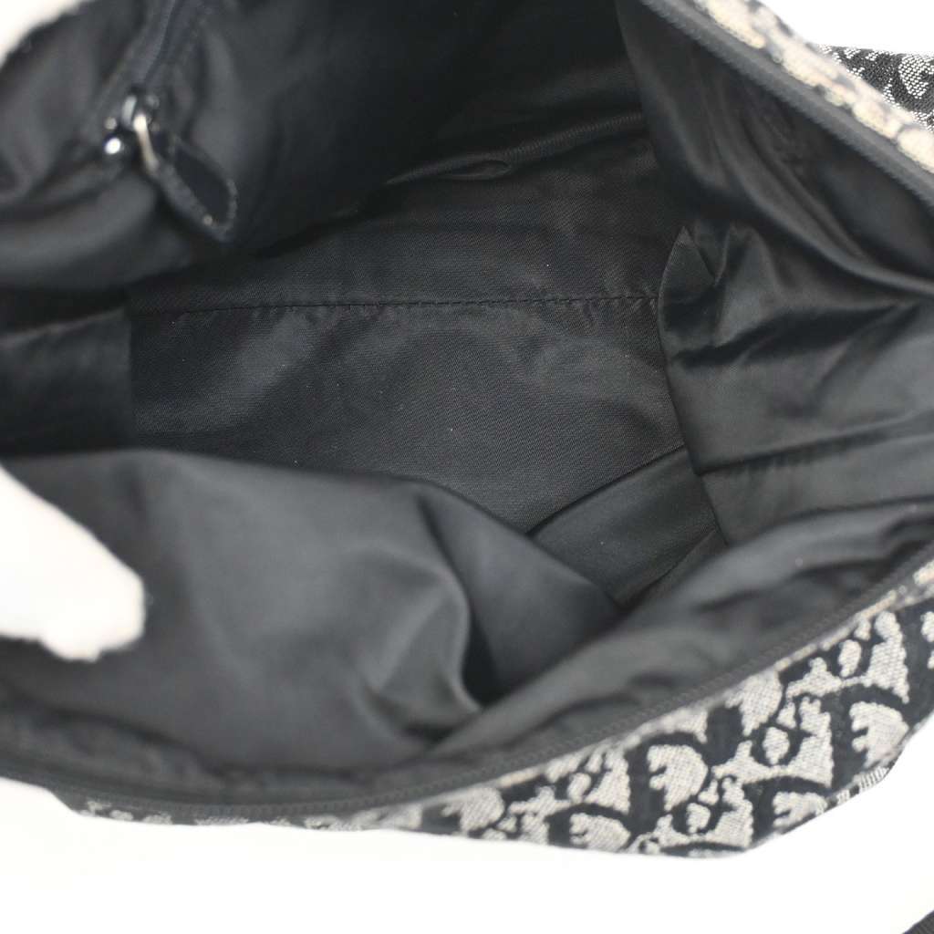 Christian Dior Vintage Trotter Messenger Bag Black Canvas Good condition - Box View