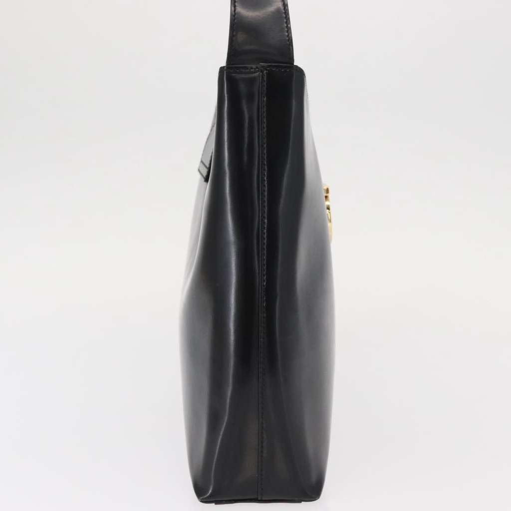 Salvatore Ferragamo Gancini Shoulder Bag Black Leather Good condition - Model View
