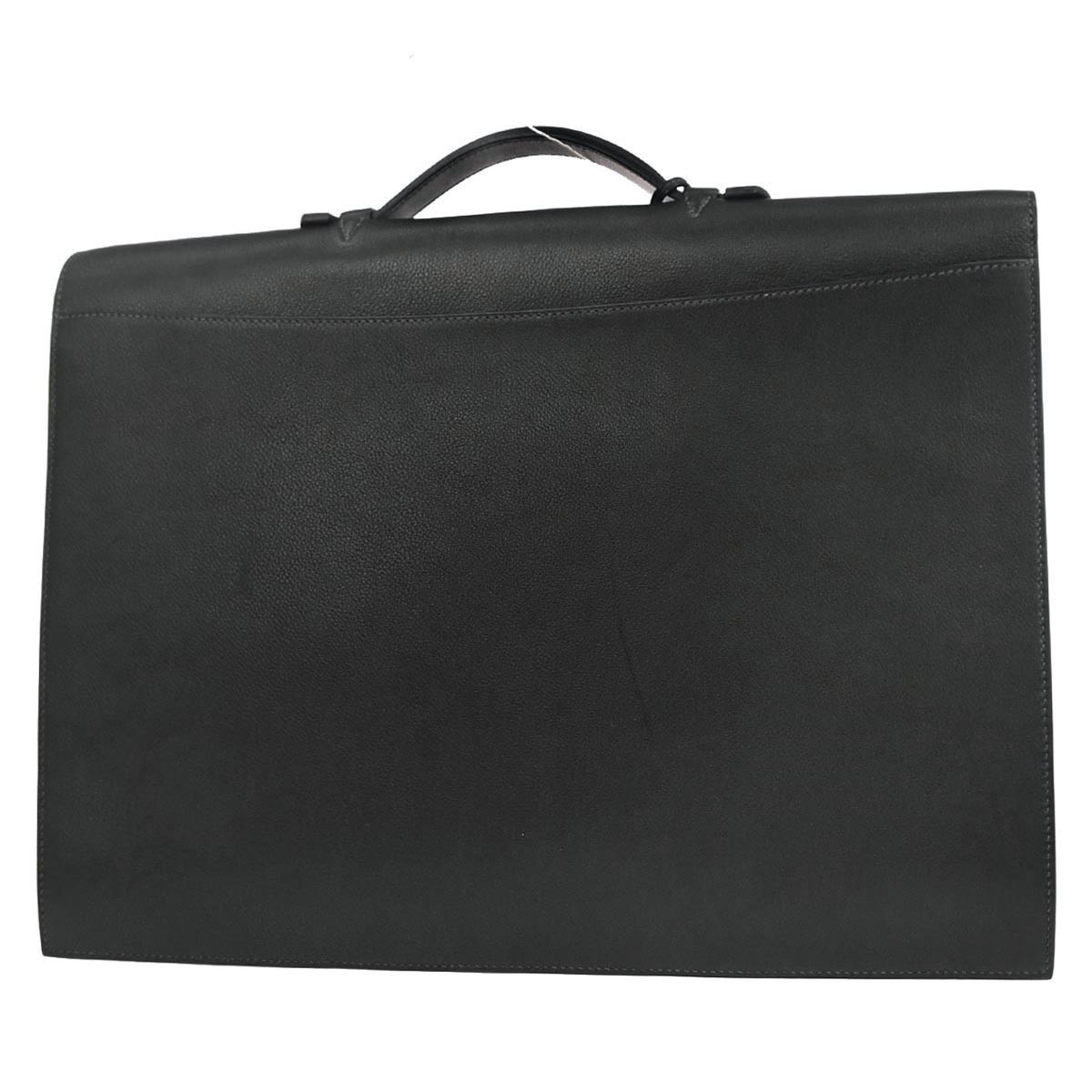 Hermès Sac a Depeches Bag Navy Leather Good condition - Back View