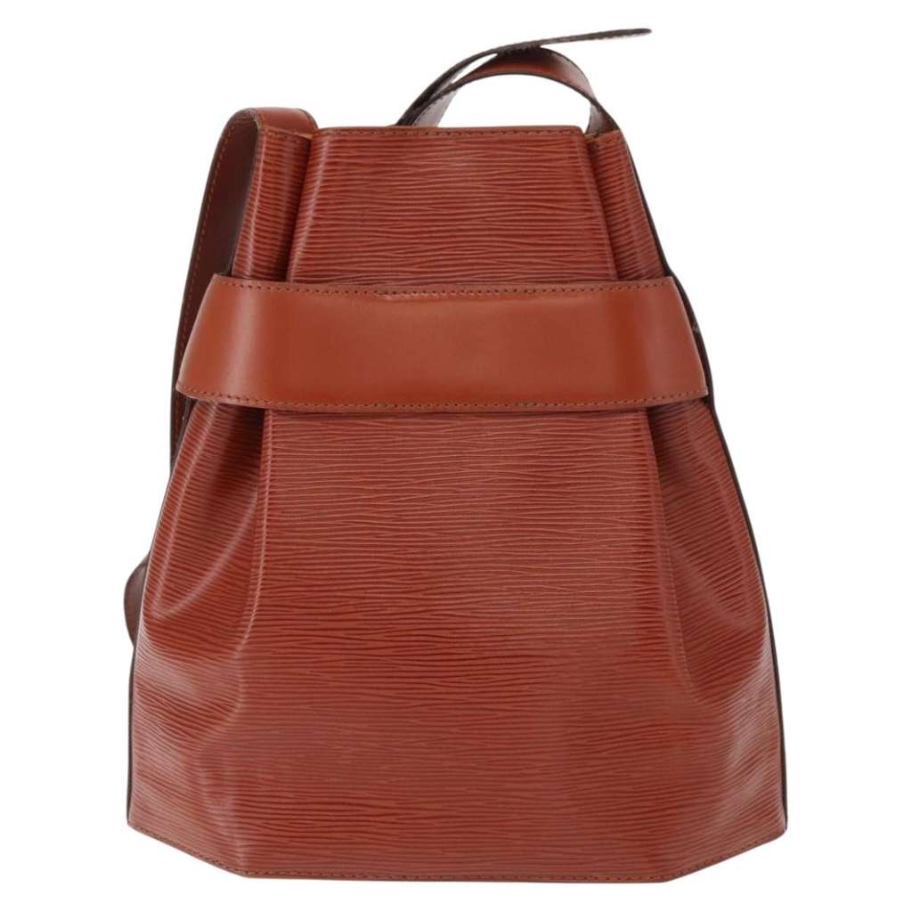 Louis Vuitton Vintage Sac d'Epaule Handbag Brown Leather Good condition - Back View