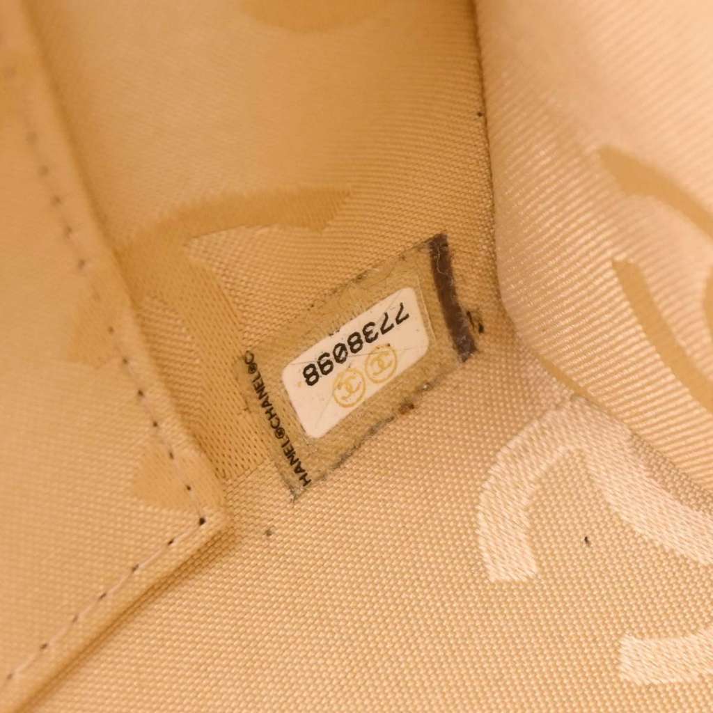 Chanel Vintage Chocolate Bar Open Tote Beige Leather Good condition - Box View