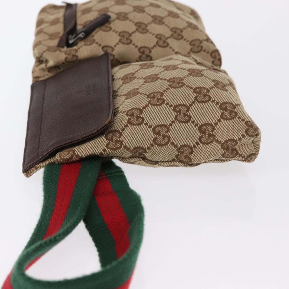 Gucci Vintage Double Belt Bag Beige Canvas Good condition - Model View