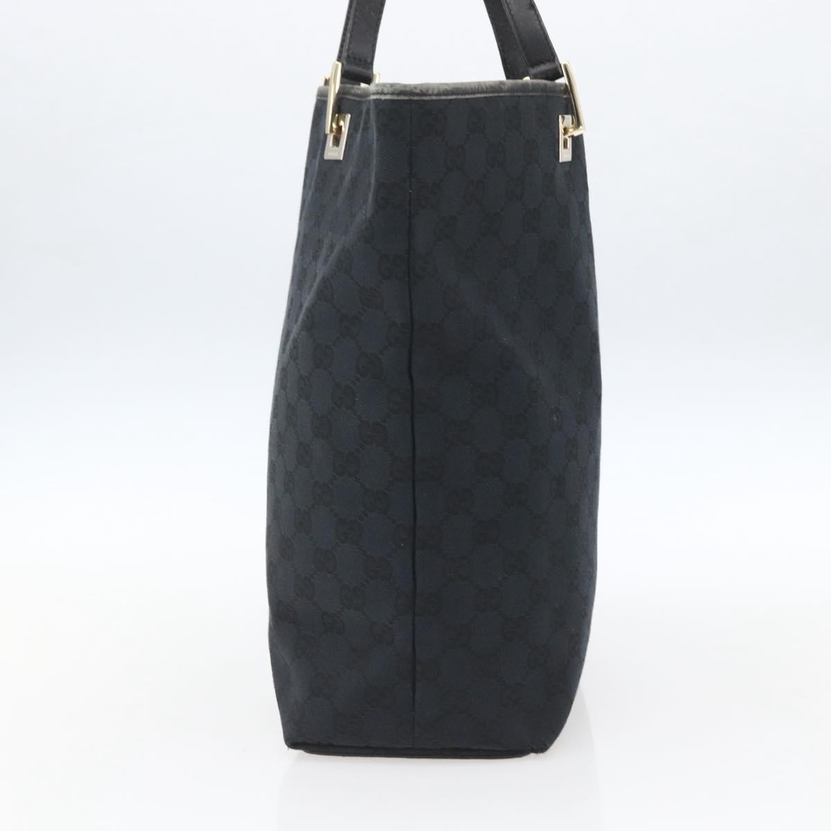 Gucci Vintage Bucket Shopping Tote Black Canvas Fair condition - Model View