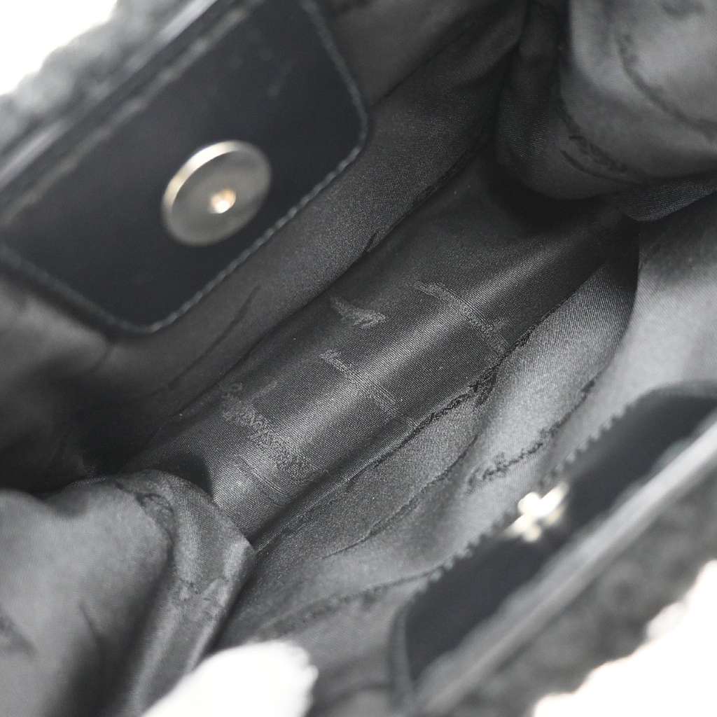 Salvatore Ferragamo Gancini handbag Black Wool Good condition - Box View