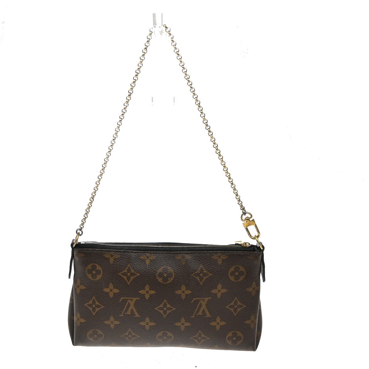 Louis Vuitton Pallas Clutch Brown Canvas Good condition - Back View