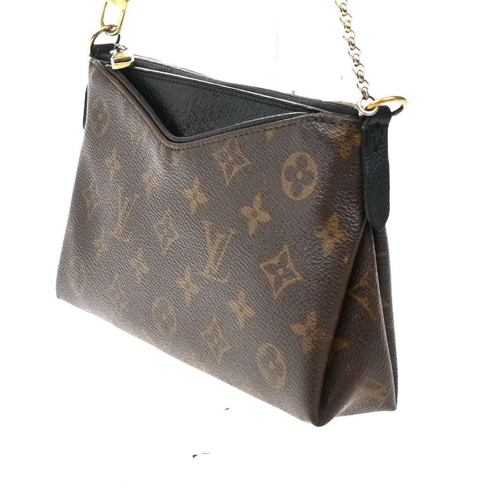 Louis Vuitton Pallas Clutch Brown Canvas Good condition - Model View