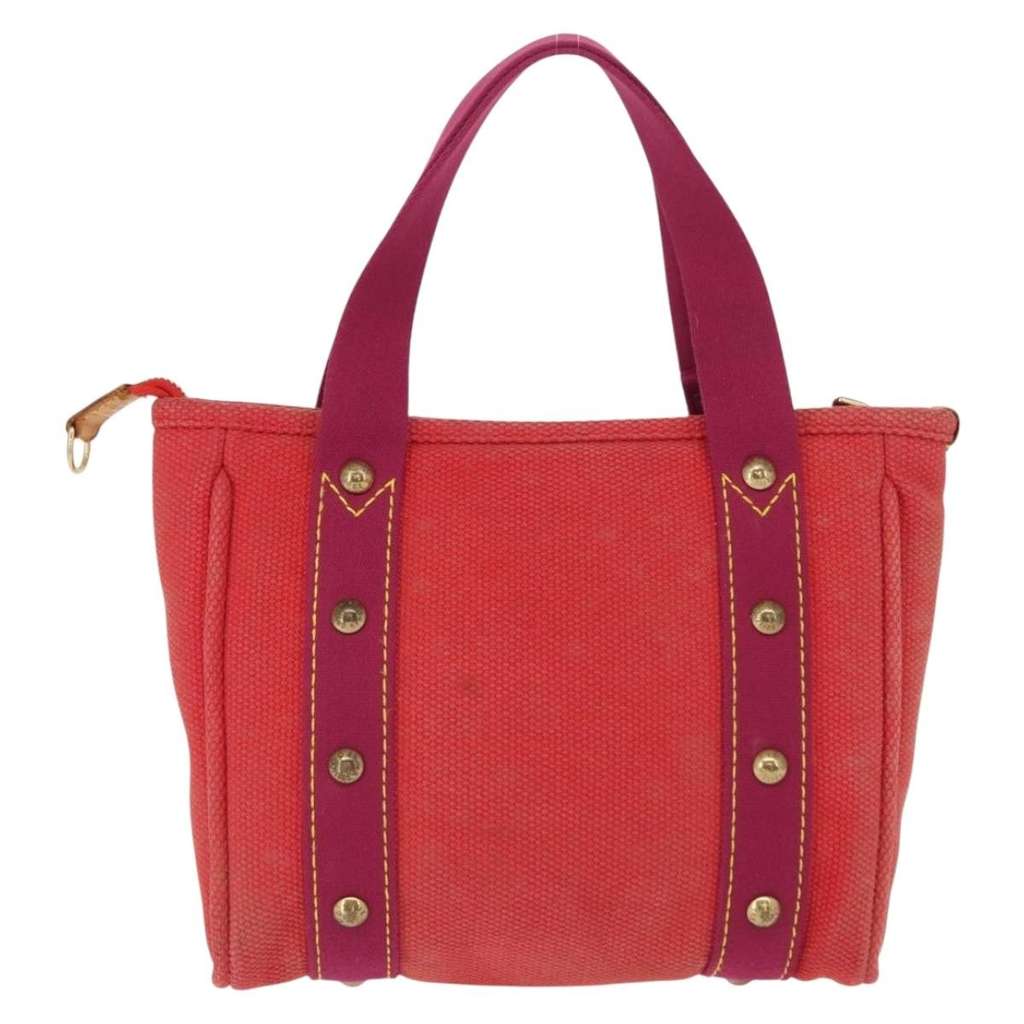 Louis Vuitton Antigua Tote Red Canvas Fair condition - Back View