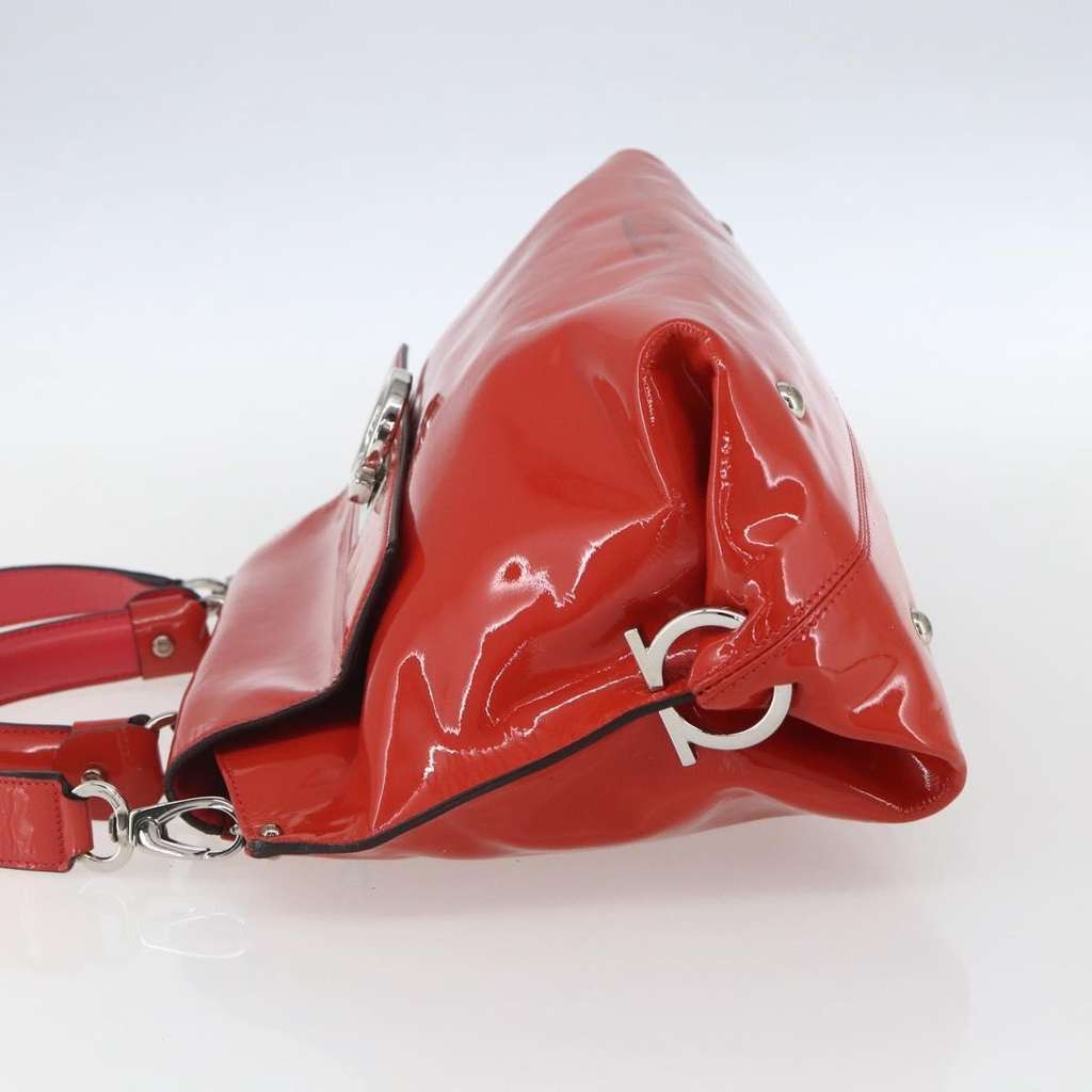 Salvatore Ferragamo Gancini handbag Red Fair condition - Inside View