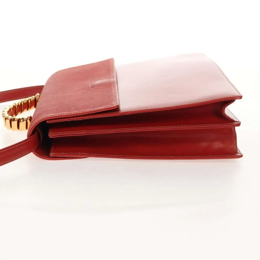 Loewe Vintage Velazquez Top Handle Bag Red Leather Good - Inside View