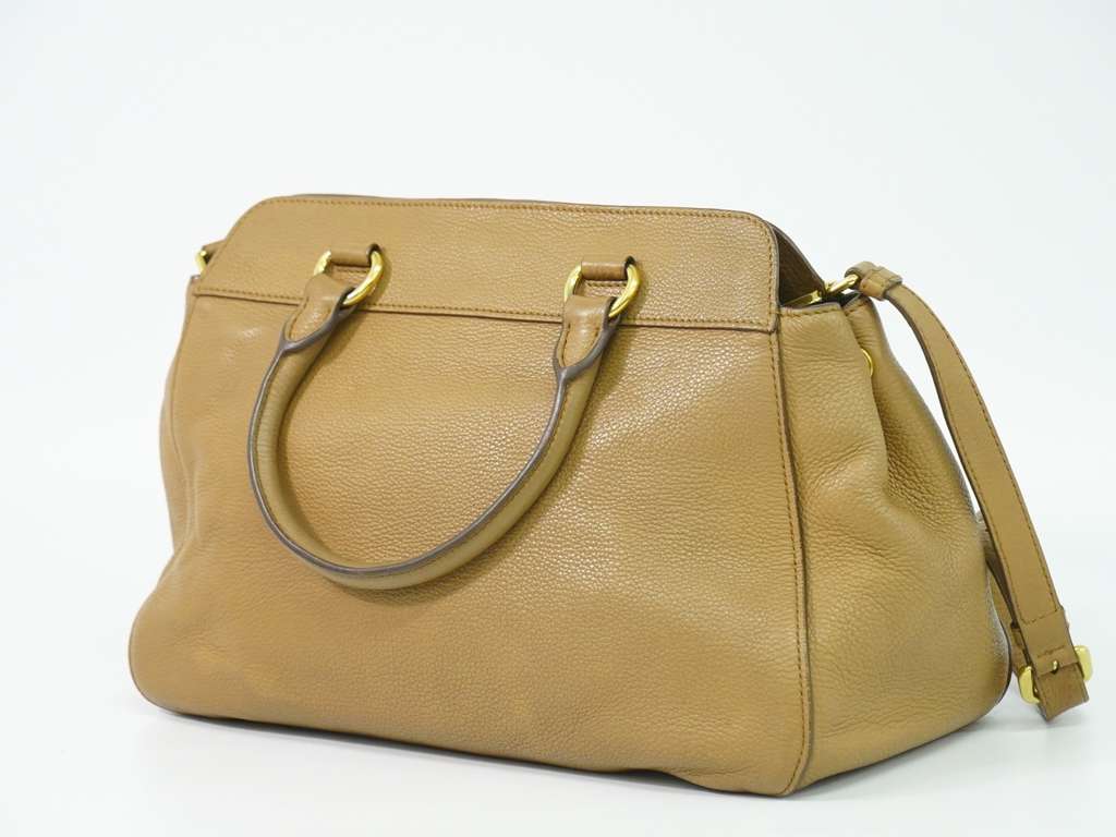 Prada Vintage Handbag Beige Leather Good condition - Back View