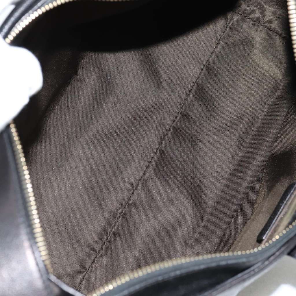 Bvlgari Chandra Top Handle Bag Black Leather Good condition - Box View