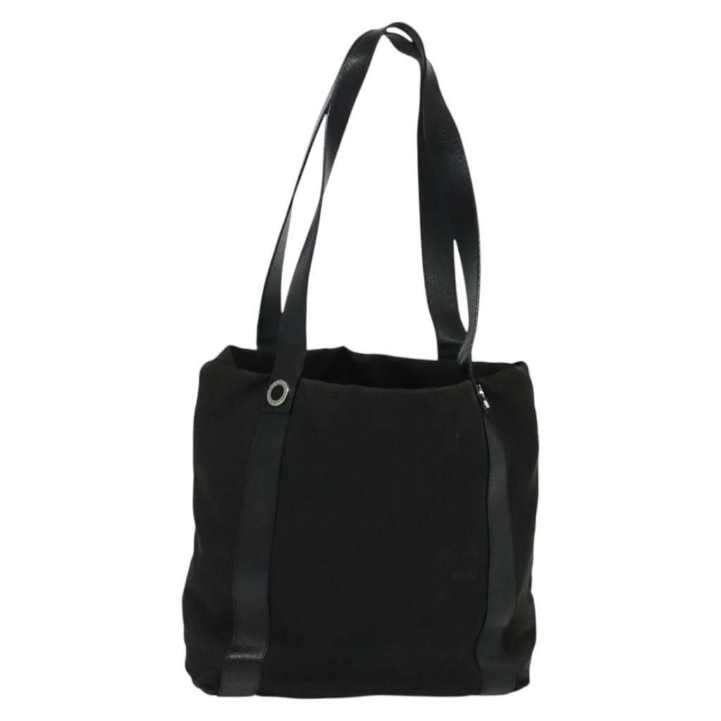 Bvlgari B.Zero1 Logomania Bag Black Canvas Good condition - Back View