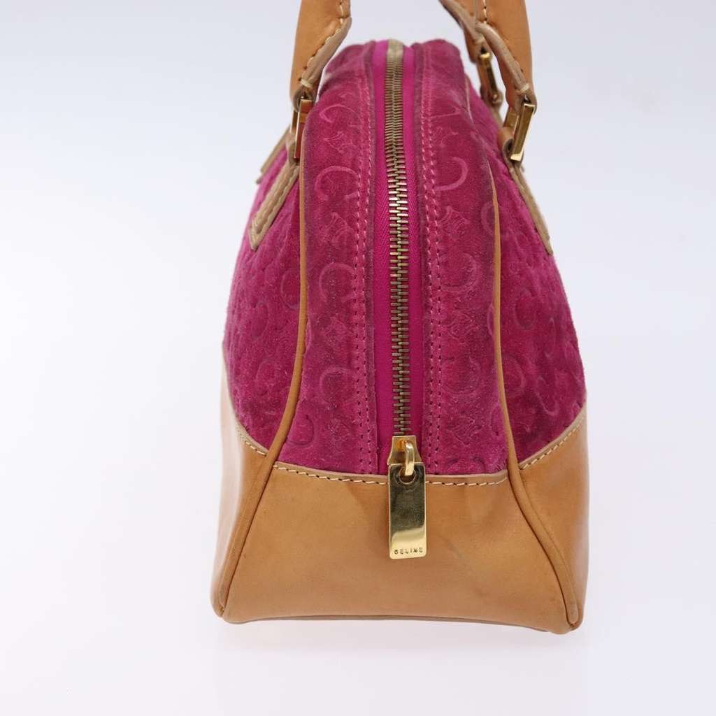 Celine Vintage Macadam Handbag Purple Suede Good condition - Model View