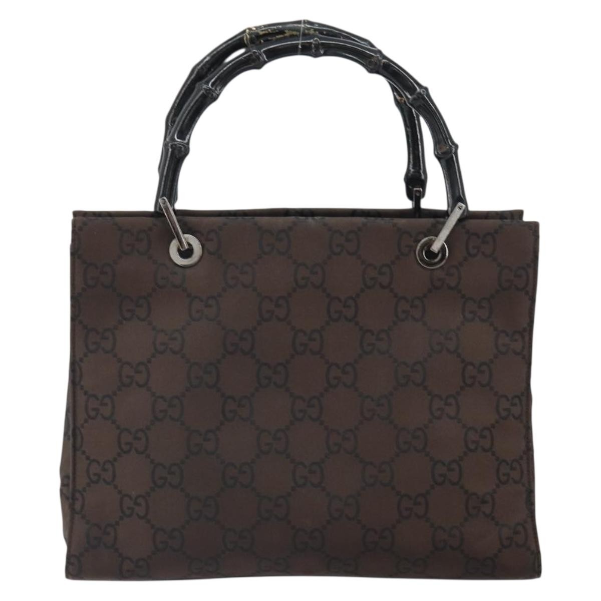 Gucci Bamboo tote bag Brown Canvas Good condition - Back View