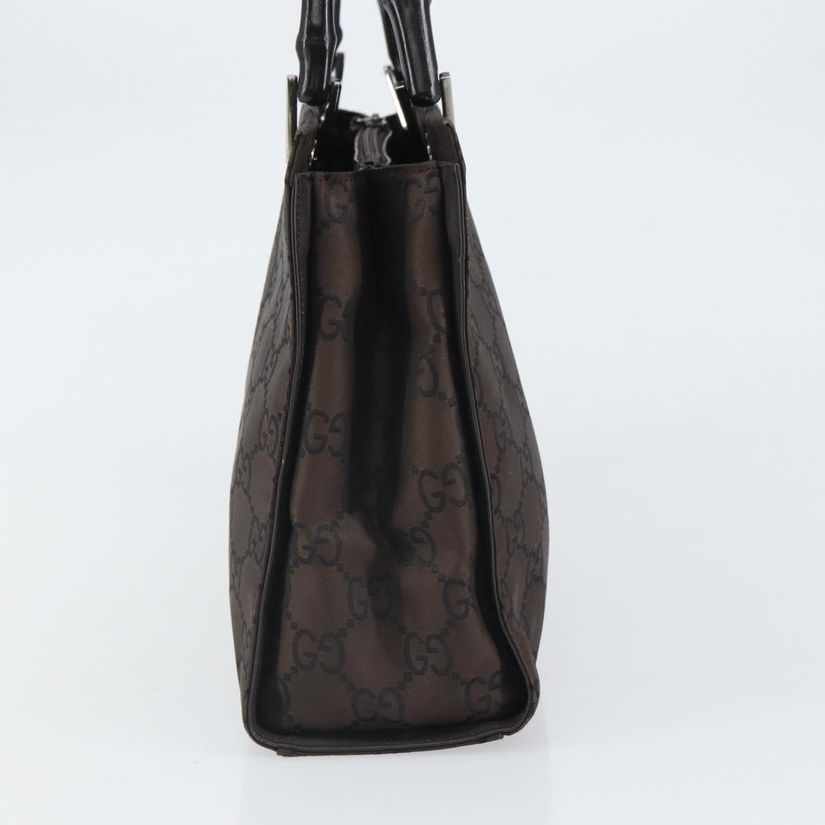 Gucci Bamboo tote bag Brown Canvas Good condition - Model View