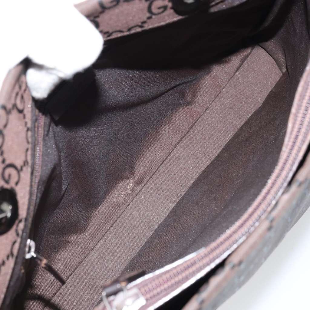 Gucci Bamboo tote bag Brown Canvas Good condition - Box View