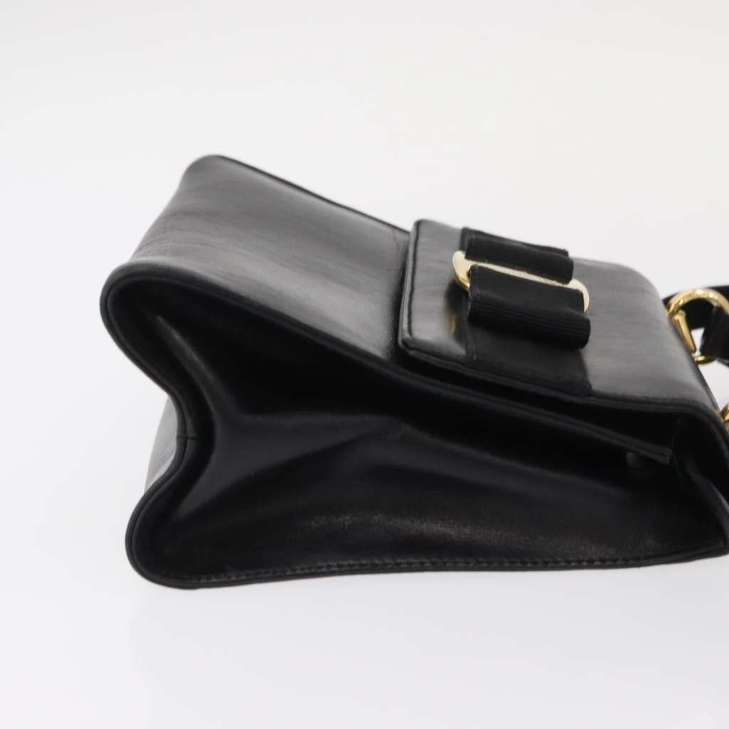 Salvatore Ferragamo Vintage Vara Bow Top Handle Bag Black Leather Good condition - Inside View