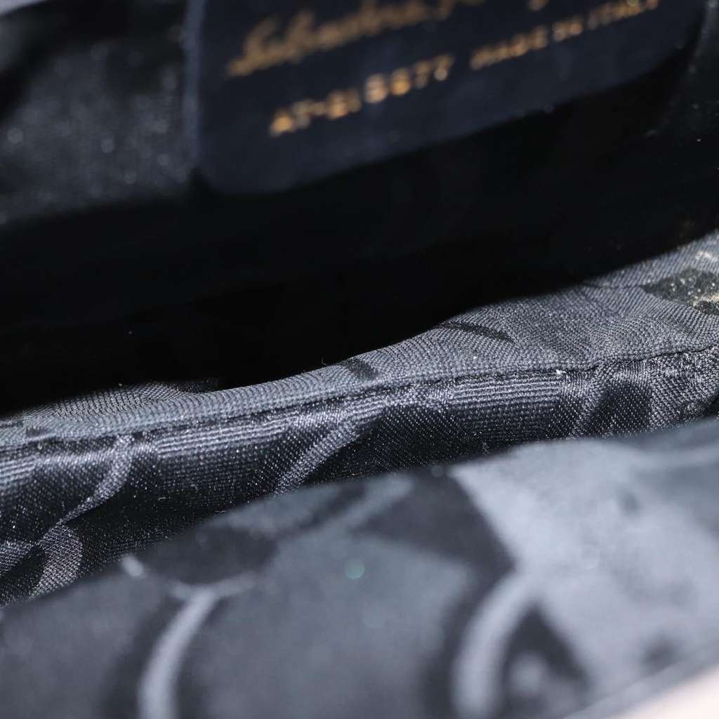 Salvatore Ferragamo Vintage Vara Bow Top Handle Bag Black Leather Good condition - Box View