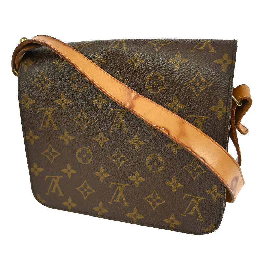 Louis Vuitton Cartouchiere Handbag Brown Canvas Fair condition - Back View