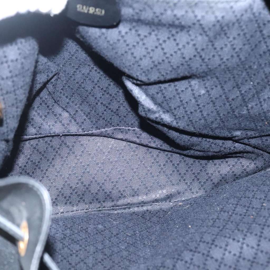 Gucci Vintage Bamboo Backpack Black Leather Good condition - Box View