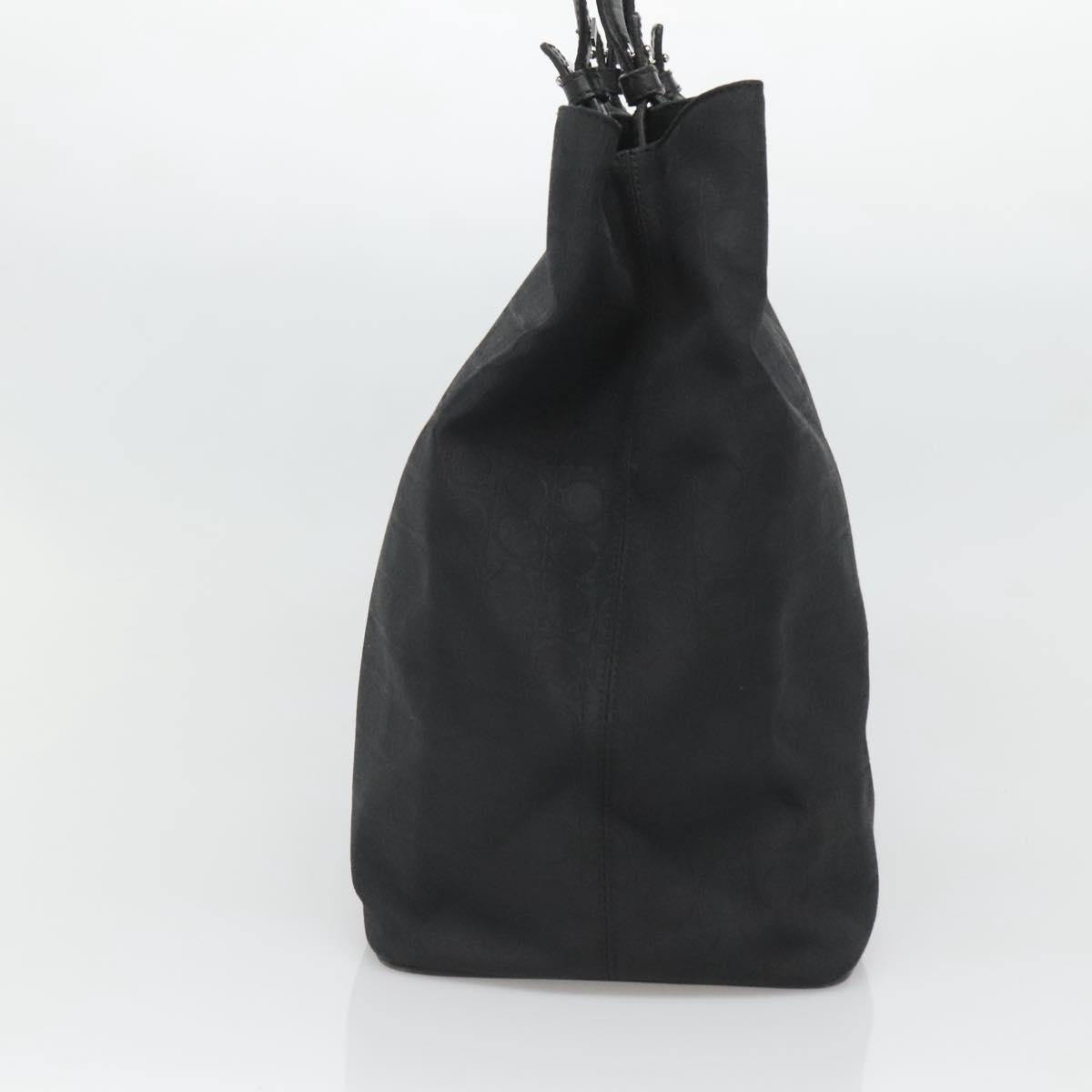 Salvatore Ferragamo Gancini Tote Black Canvas Good condition - Model View