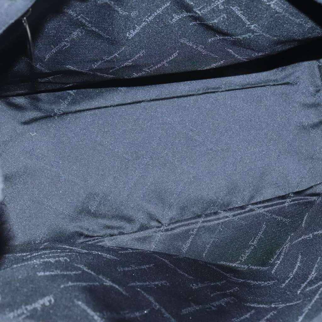 Salvatore Ferragamo Gancini Tote Black Canvas Good condition - Box View