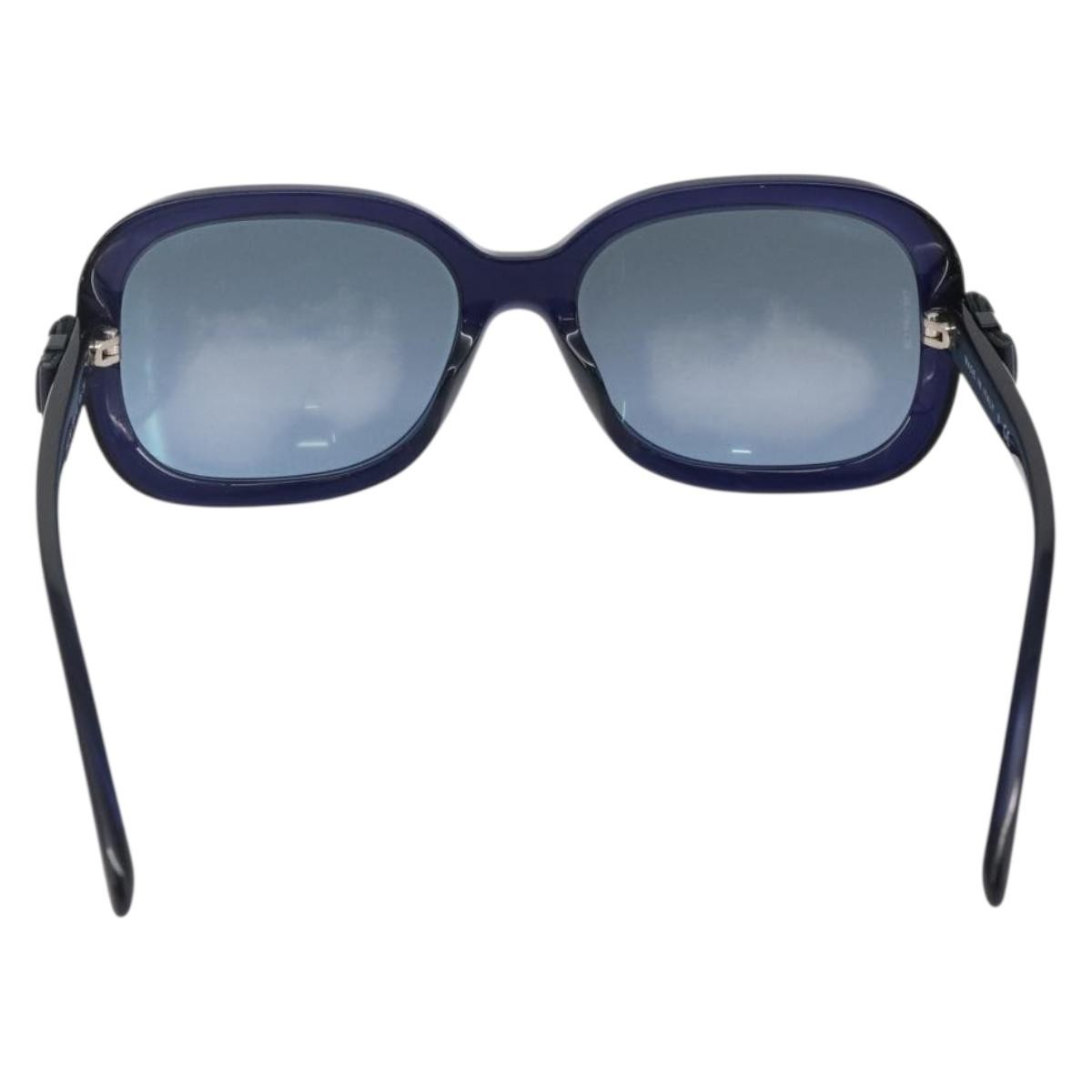 Chanel Logo CC Sunglasses Blue Plastic Good condition - Back View